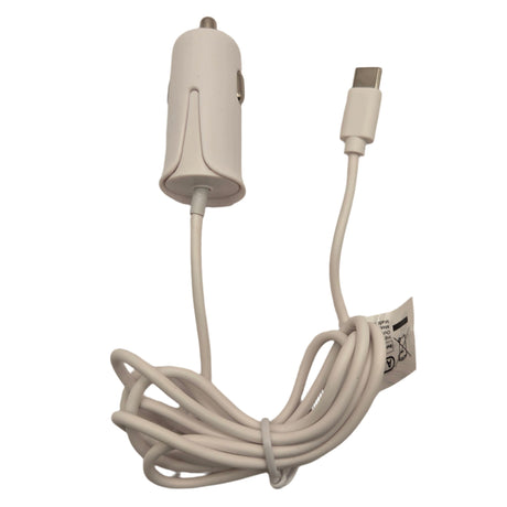 Cargador USB para coche con conector Type-C y cable largo