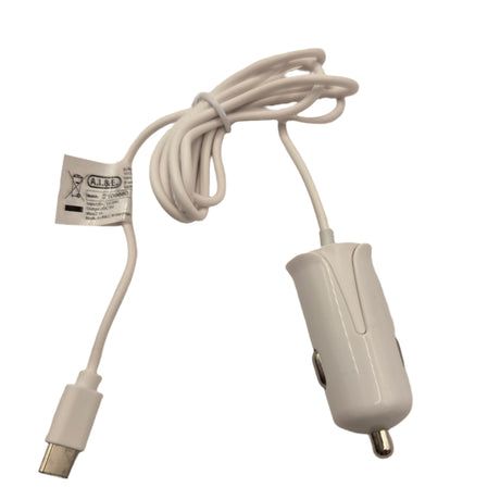 Cargador USB para coche con conector Type-C y cable largo