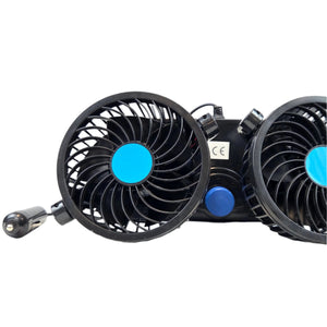Ventilador Duplo para Carro 2x15cm com 2 Velocidades