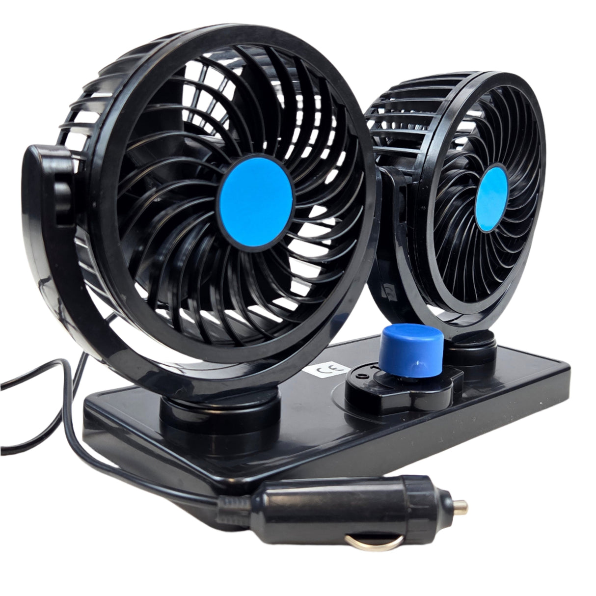 Ventilador Duplo para Carro 2x15cm com 2 Velocidades
