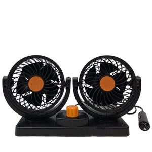 Ventilador Duplo para Carro 2x15cm com 2 Velocidades