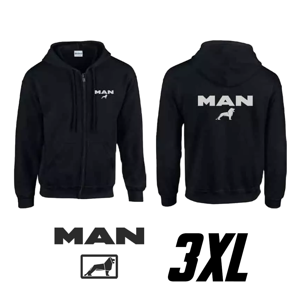 Schwarzer Kapuzenpullover mit MAN Logo
