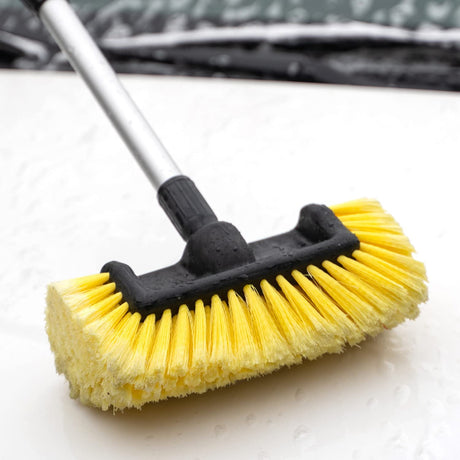 Cabezal de cepillo de lavado con cerdas laterales para mangos telescópicos de 180-250 cm