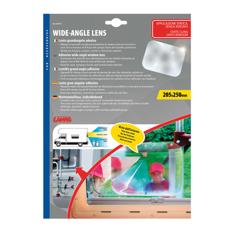 Lente d'ingrandimento panoramica per parabrezza 25x20 cm