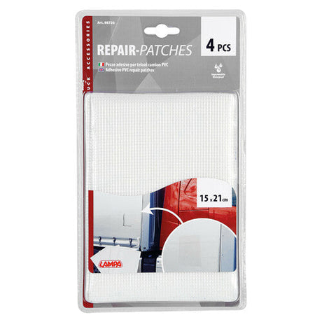 Transparent Heavy-Duty Tarp Repair Patch Set – 4 pcs