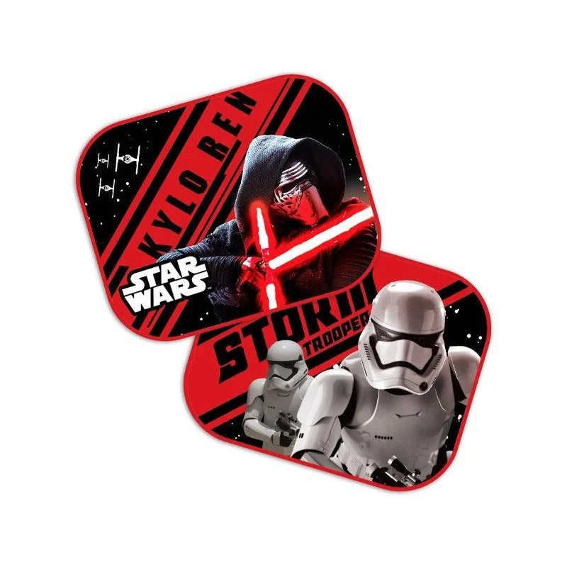 Set de 2 parasoles laterales para coche con diseño Disney o Star Wars (45 x 35 cm)