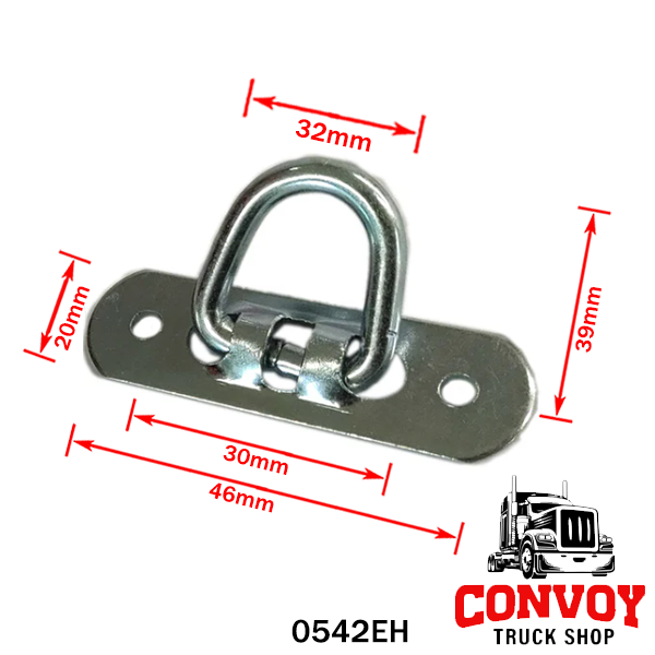 Anneau de bâche rabattable en acier galvanisé – 25 à 55 mm