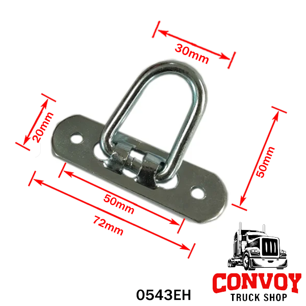 Anneau de bâche rabattable en acier galvanisé – 25 à 55 mm