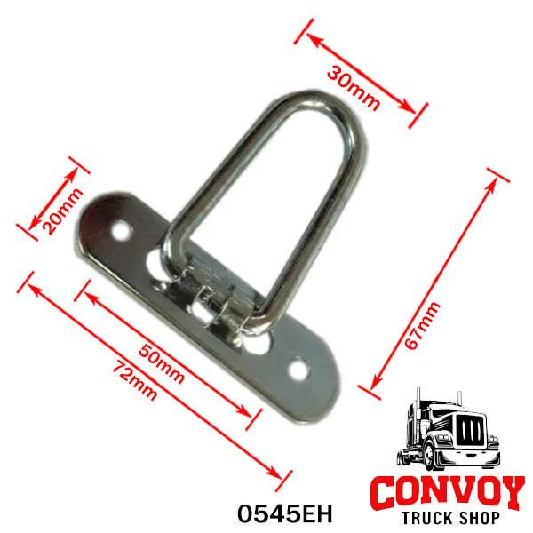 Anneau de bâche rabattable en acier galvanisé – 25 à 55 mm