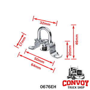 Drehbare Planenöse 17 mm aus verzinktem Stahl
