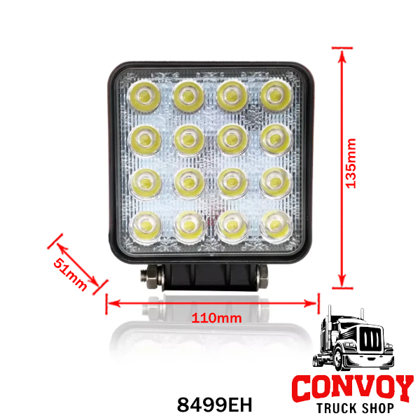 LED Work Light Square 12/24V