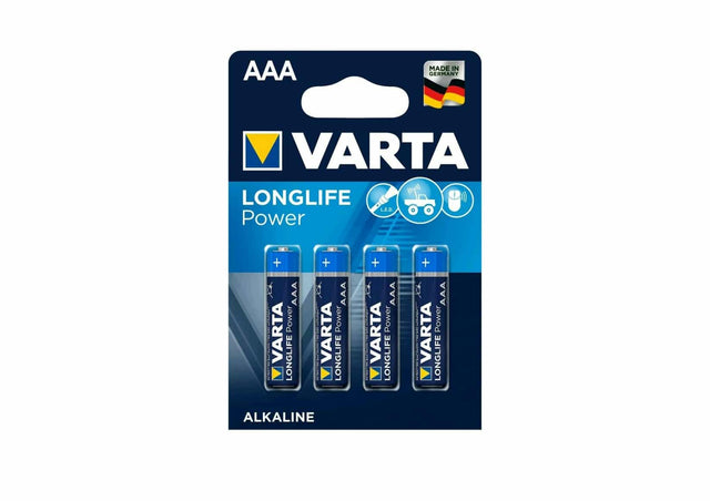 Pilas AAA VARTA Longlife Power 1,5V – Pack de 4 unidades