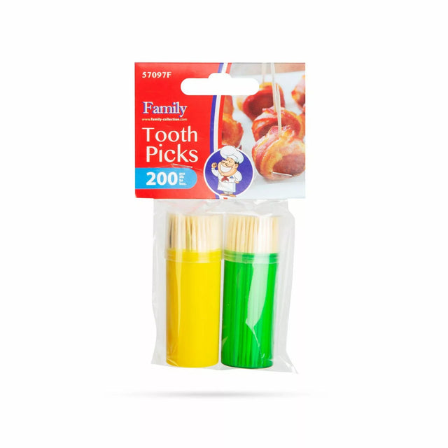 Toothpicks with Refillable Storage Box – 2 x 100 pcs