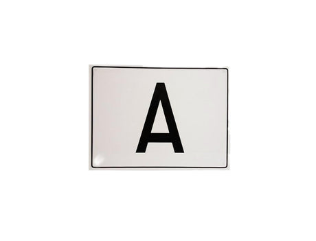 Targa riflettente "A" per veicoli per la raccolta rifiuti 300 x 400 mm
