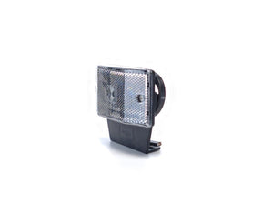 Luce di posizione LED bianca con supporto – forma trapezoidale e lente prismatica