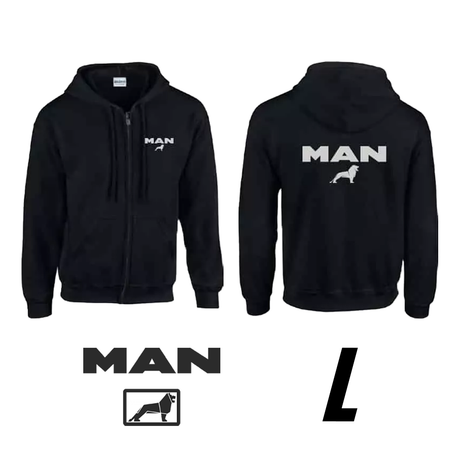 Schwarzer Kapuzenpullover mit MAN Logo