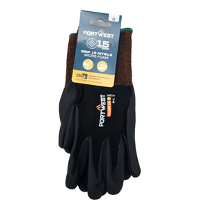 Gants de travail Portwest micro-mousse nitrile – Taille L