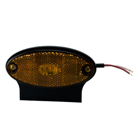 Oval LED Marker Light with Mount - Yellow