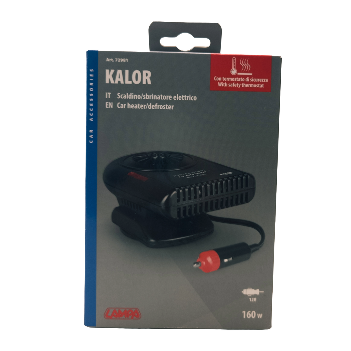 Desempañador de parabrisas para coche 12V 160W con conector de mechero