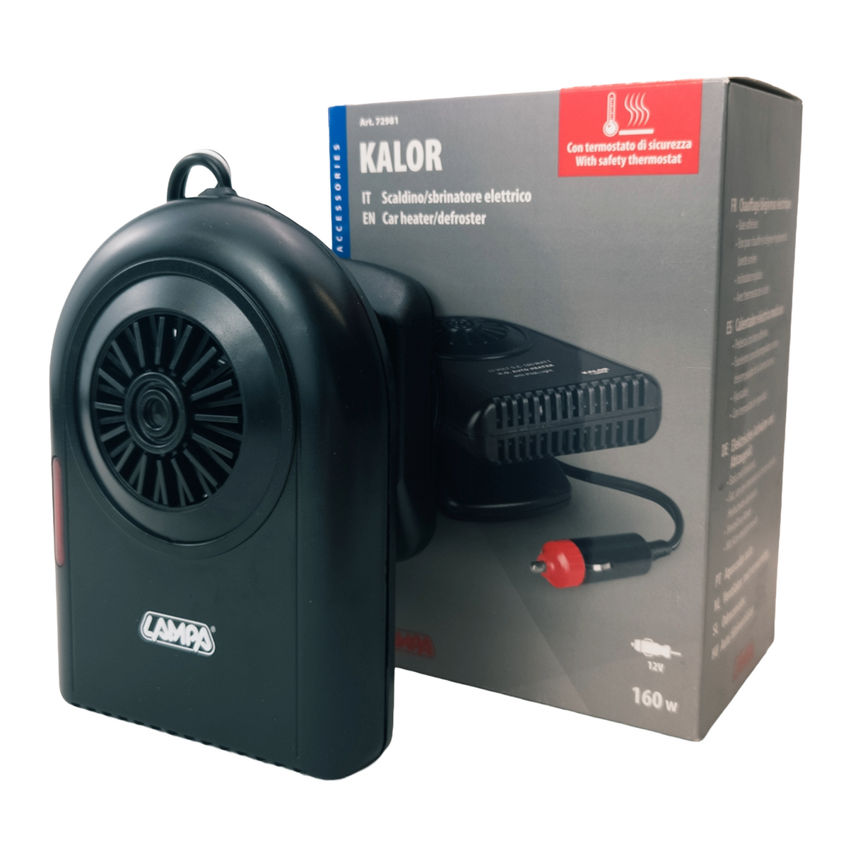 Desempañador de parabrisas para coche 12V 160W con conector de mechero