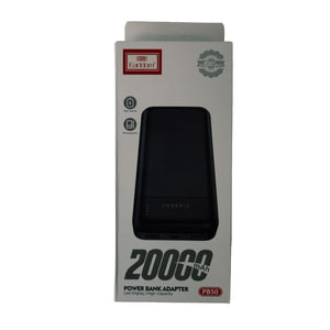 Power Bank Earldom 20.000 mAh Nero con Doppia Porta USB e LED