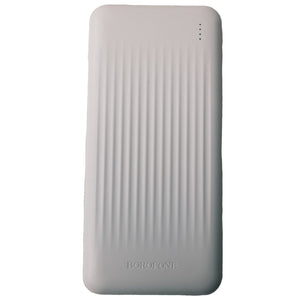 Power bank portátil de 10.000 mAh en color blanco