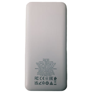 Power bank portátil de 10.000 mAh en color blanco