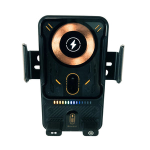 Suporte Veicular para Telemóvel com Carregamento Sem Fios Qi e Fixação na Grelha de Ventilação – Rotação 90°