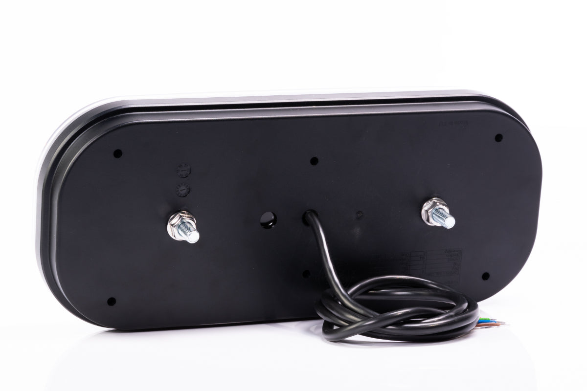 Luz Traseira LED 6 Funções com Pisca Dinâmico e Prisma Triangular 12-36V