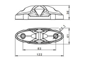 LED Positionsleuchte Rot-Weiß für LKW und Anhänger