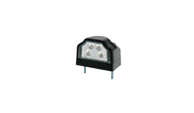 Luce targa LED grande nera con 4 LED