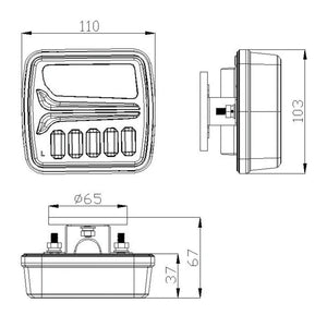 Kit de luces traseras inalámbricas y magnéticas para remolque