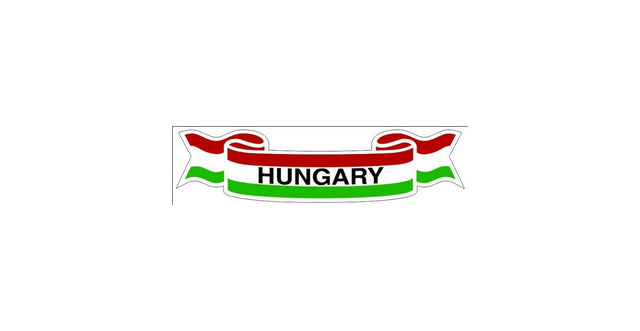 Autocollant wimpel Hungary – décoration patriotique