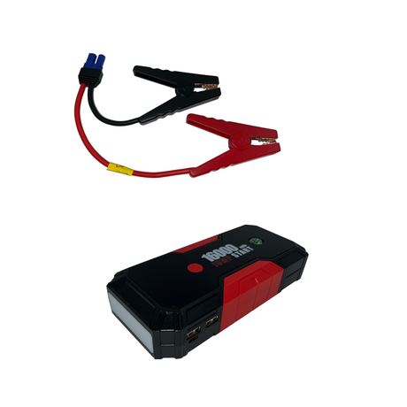 Arrancador de batería multifunción 12V con compresor, cargador USB y linterna