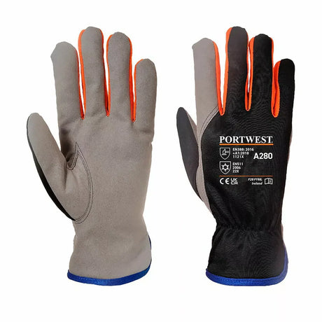 Guantes de trabajo de invierno Wintershield talla XL (negro/naranja)