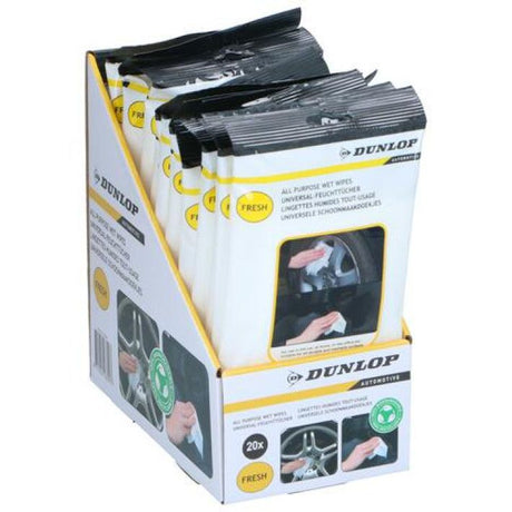 Dunlop Feuchte Reinigungstücher BIO – 20 Stück