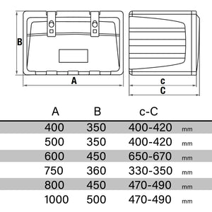Caja de herramientas de plástico con cierre Vertigo