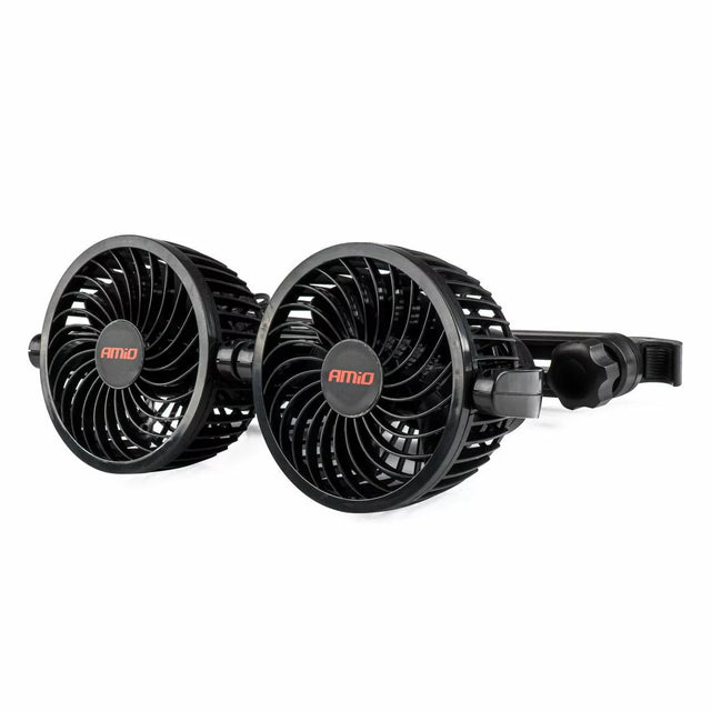 Ventilatore da auto per poggiatesta con doppia ventola e porta USB – 12V
