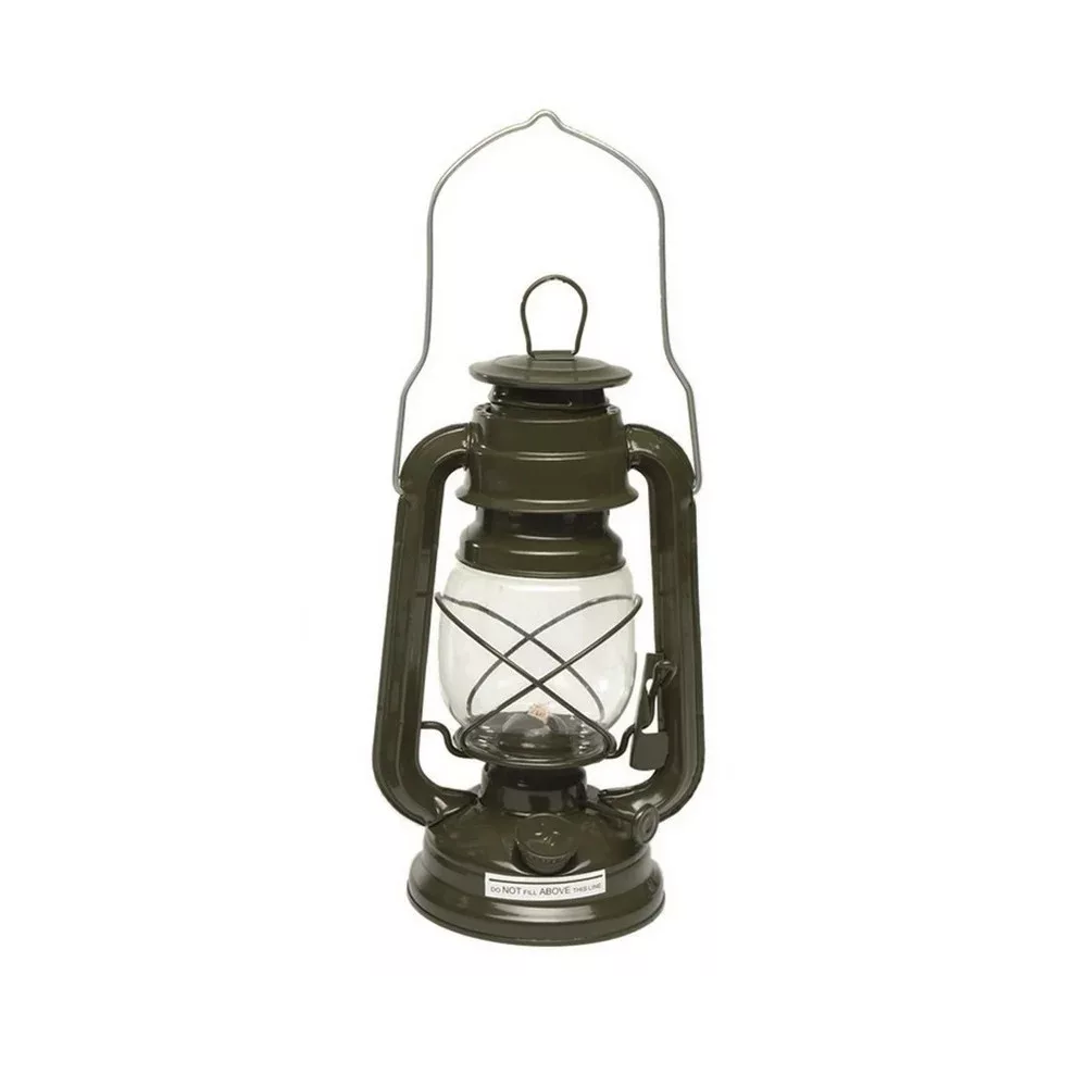 Lampe-tempête verte 23 cm