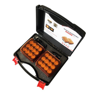 Luz intermitente LED amarilla recargable con base magnética