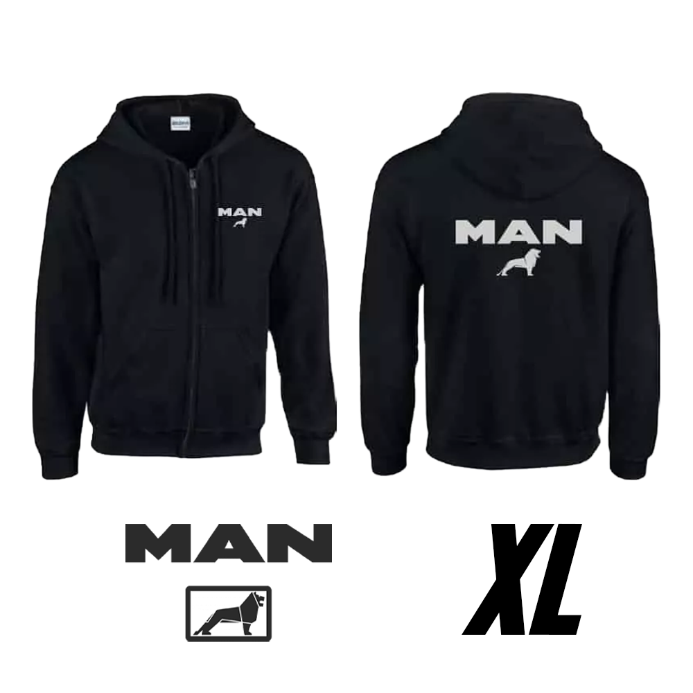 Schwarzer Kapuzenpullover mit MAN Logo