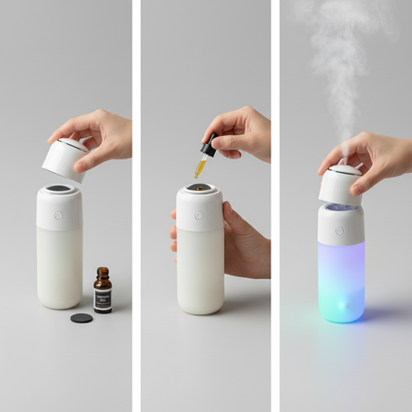 Humidificador Purificador de Ar com Iluminação LED Multicolorida