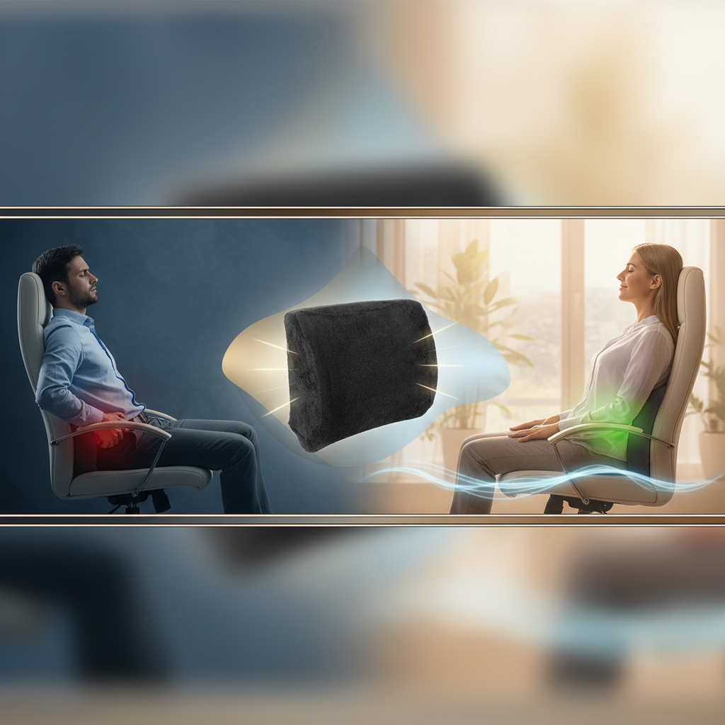 Apoio Lombar Ergonômico com Espuma de Memória