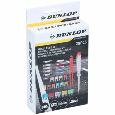 Dunlop 28-teiliges Kfz-Sicherungssortiment mit Phasenprüfer und Sicherungszange