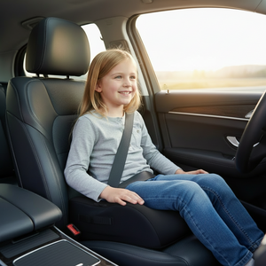 Dunlop Kindersitzerhöhung für das Auto, Schwarz, 135–150 cm