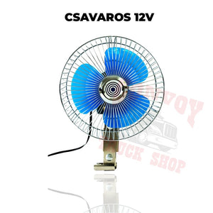 Ventilador Automotivo 18 cm – 12V ou 24V, Clipes ou Ventosa