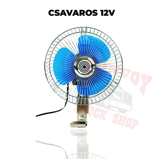 Ventilador Automotivo 18 cm – 12V ou 24V, Clipes ou Ventosa