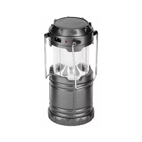 Lanterna de Camping Recarregável com Energia Solar e Base Magnética