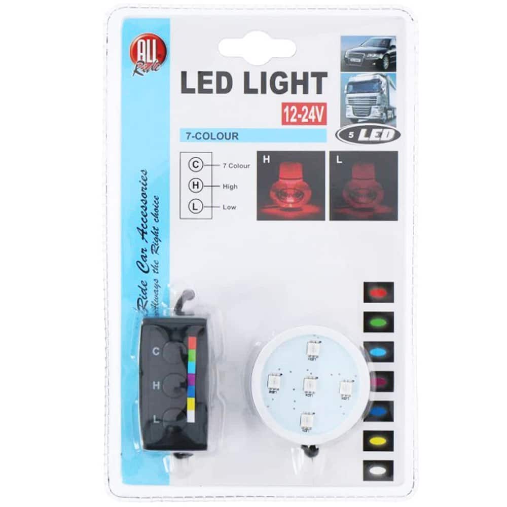 Base Iluminada Multicolor para Aromatizador de Carro (Compatível com 12V/24V)