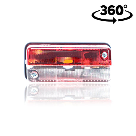 Luz de posición rojo-blanco con fijación por tornillos